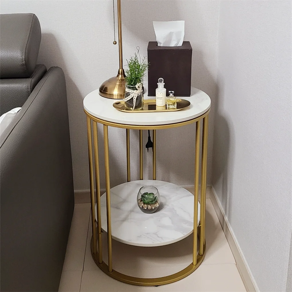 Round Marble Coffee Side Table