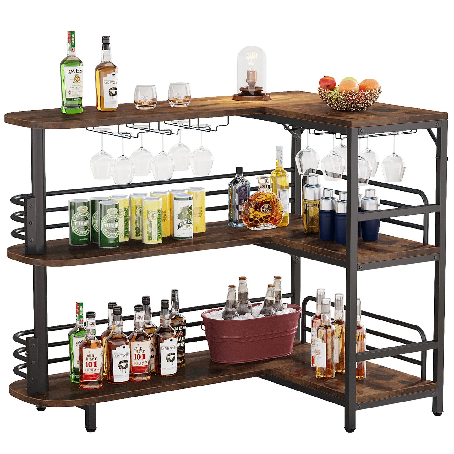 L‑Shaped Home Bar