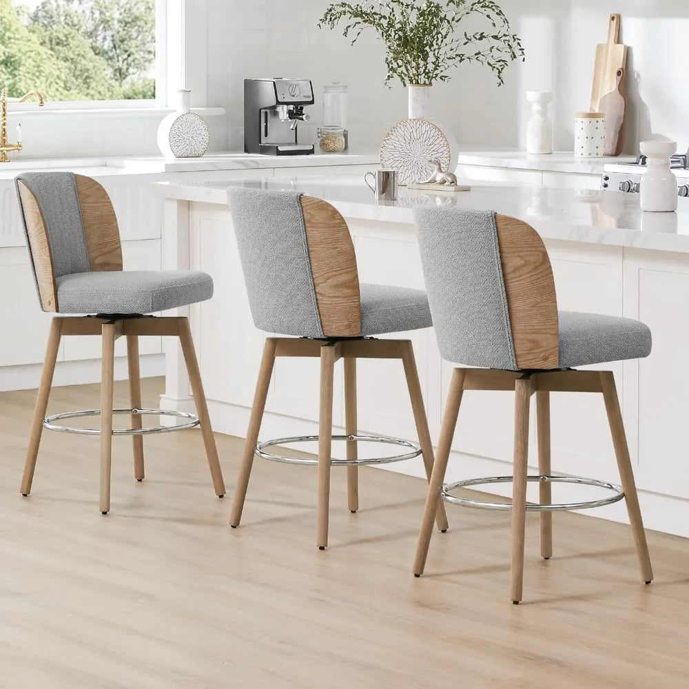 Grey Swivel Bar Stools