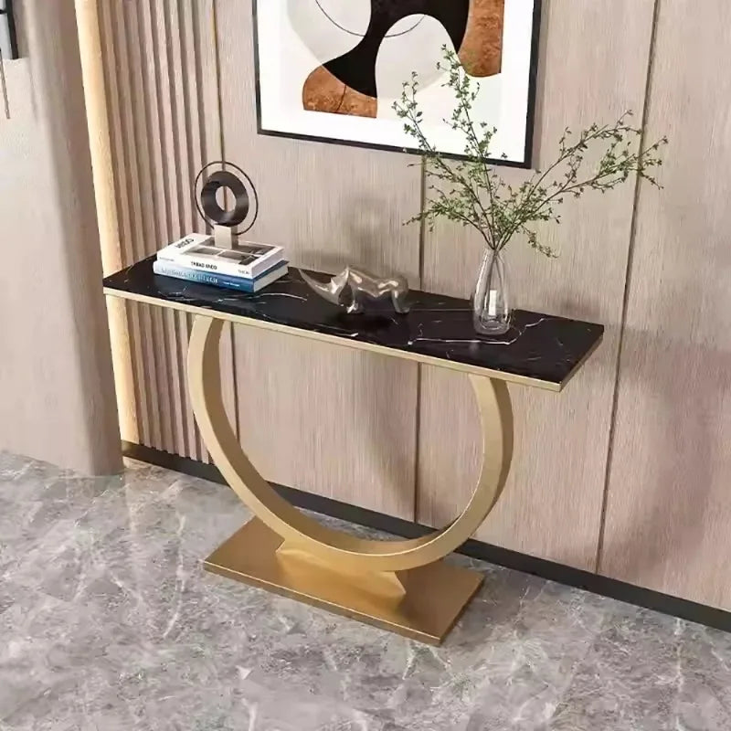 Nordic Corner Console Table – Elegant Minimalist Entryway Table for Modern Hallways