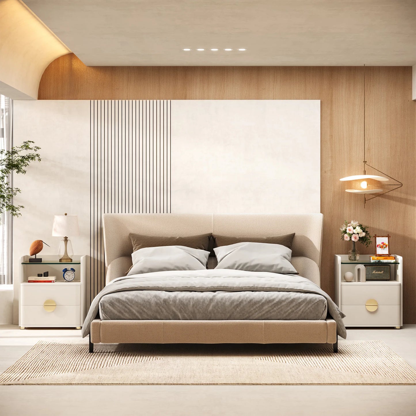 2-Drawer Modern Nightstand