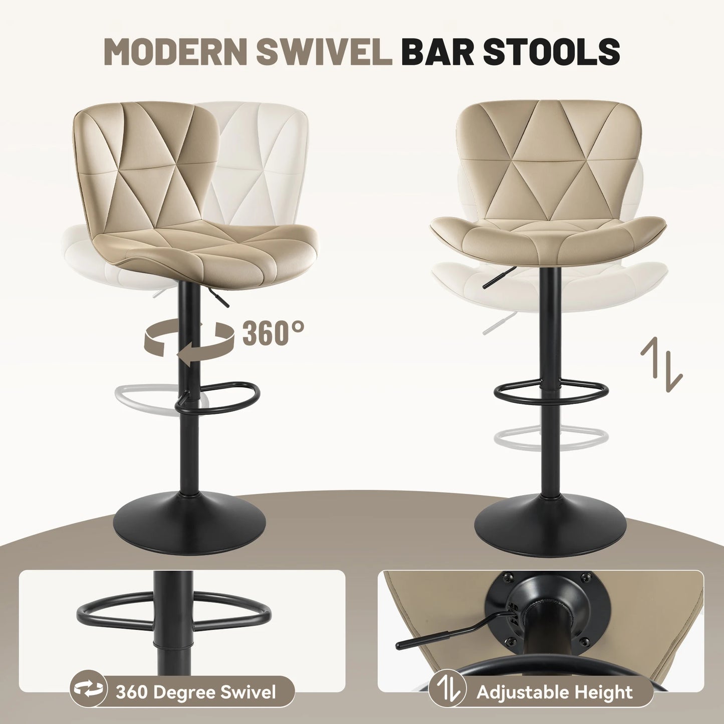 Adjustable Swivel Bar Stools