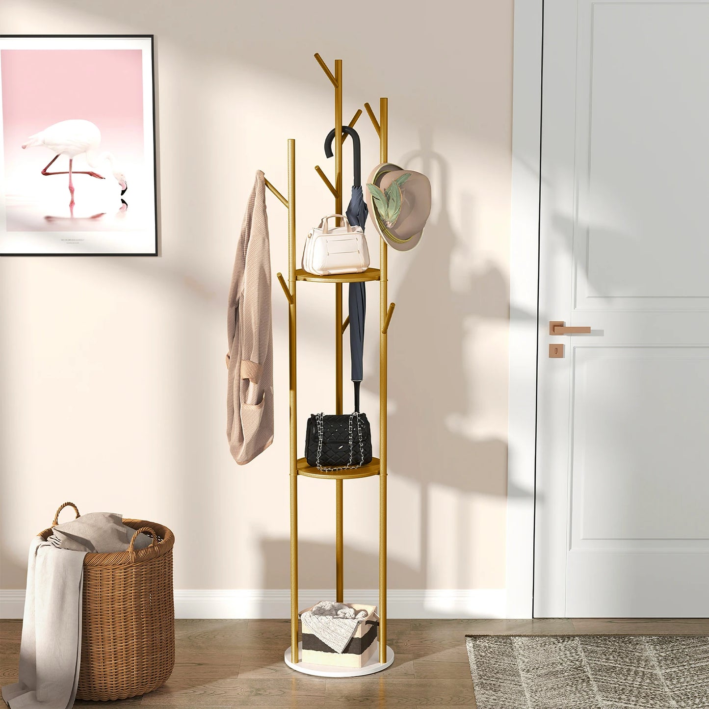 Gold Marble Coat Rack