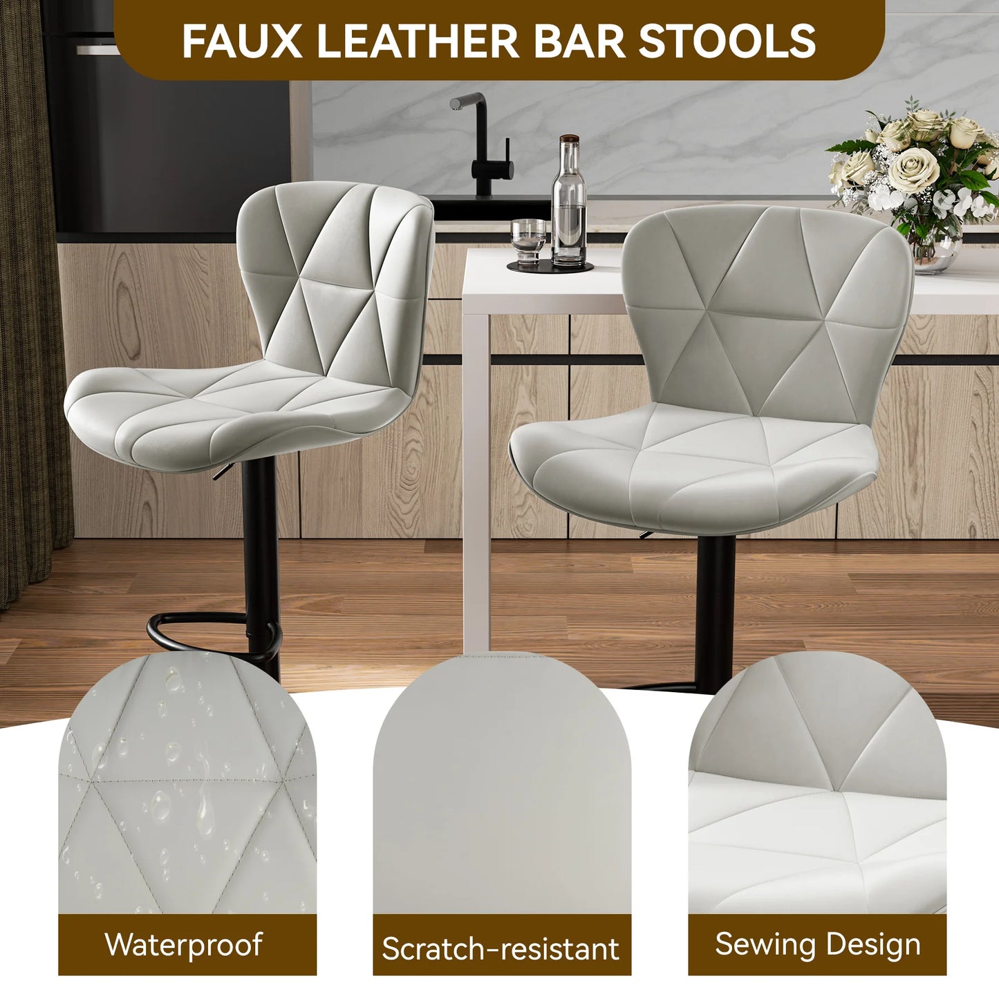 Adjustable Swivel Bar Chairs