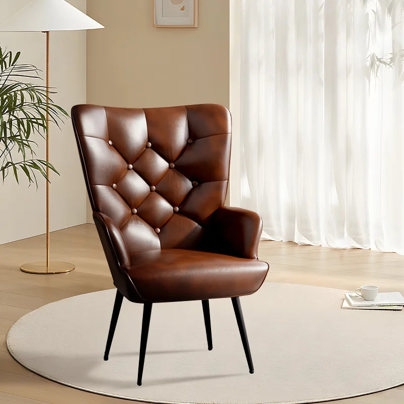 Velvet High Back Armchair