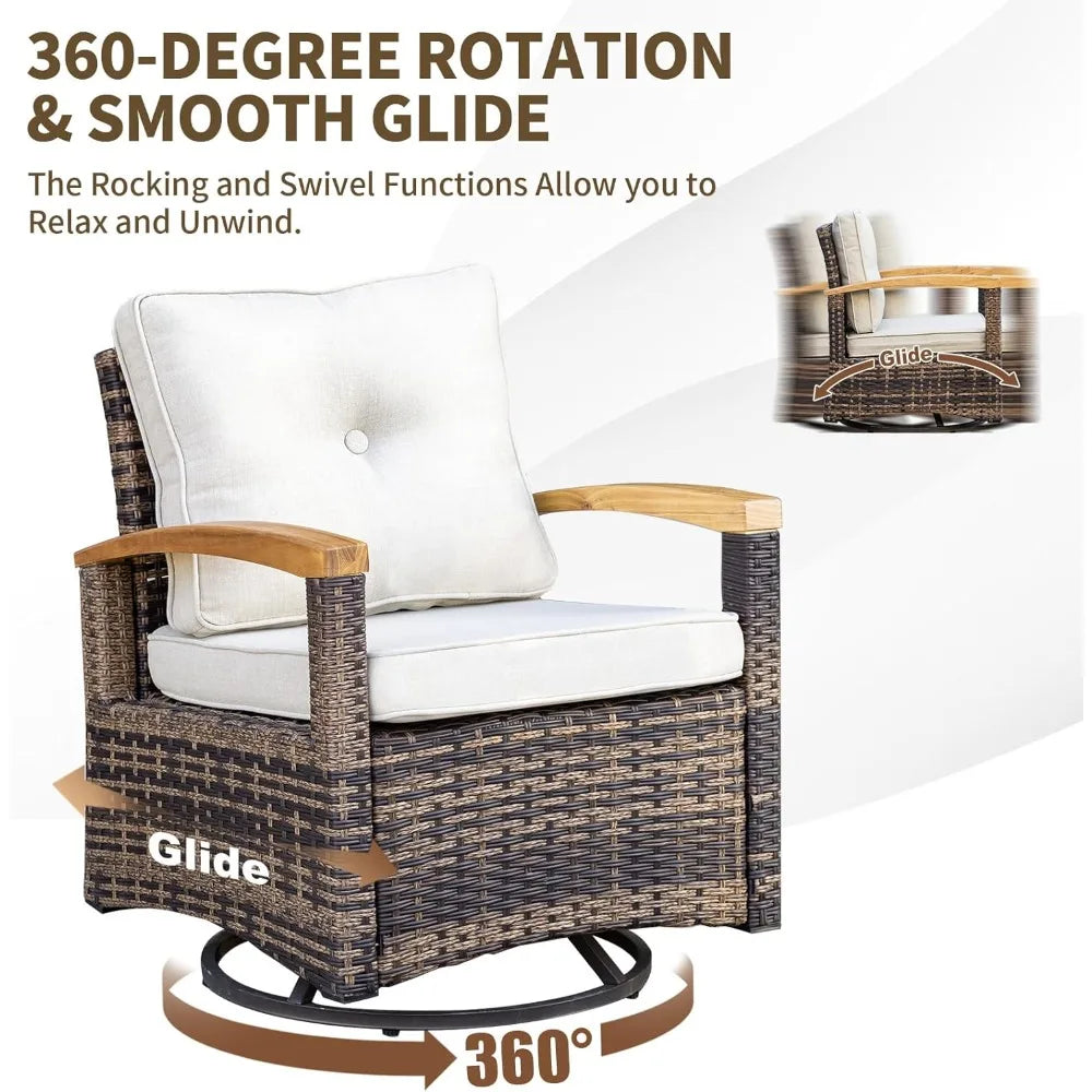 Rattan Patio Conversation Set