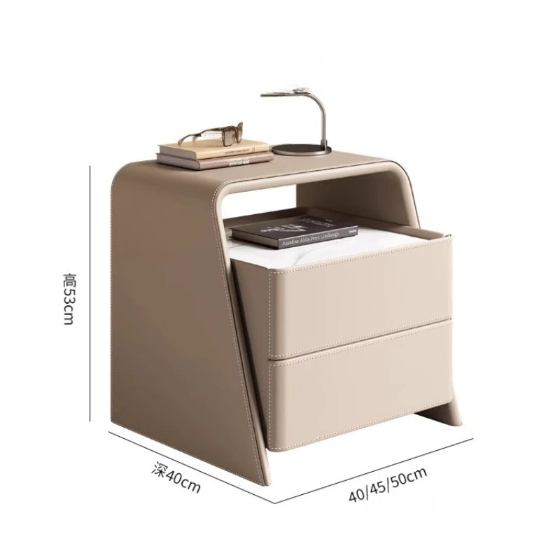 Storage Minimalist Nightstand Nordic Modern Aesthetic Trendy Bedside Table