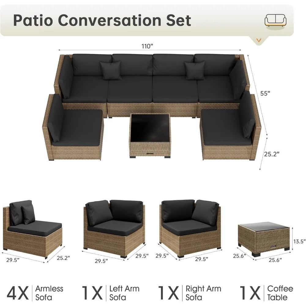 Rattan Sectional Sofa