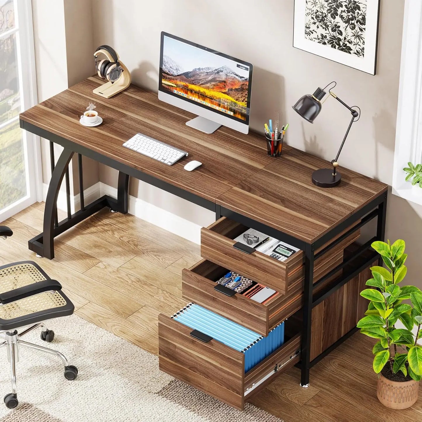 3‑Drawer Computer Desk