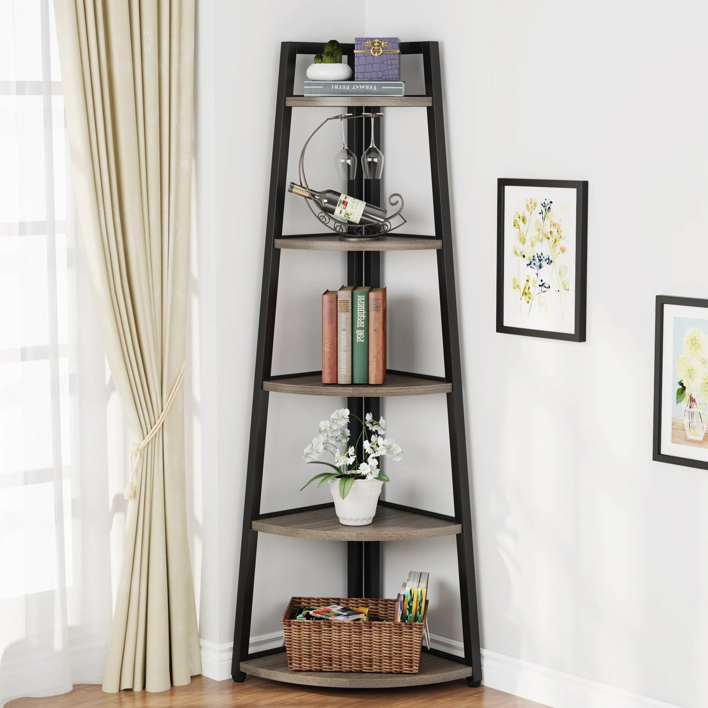 Corner Ladder Bookcase