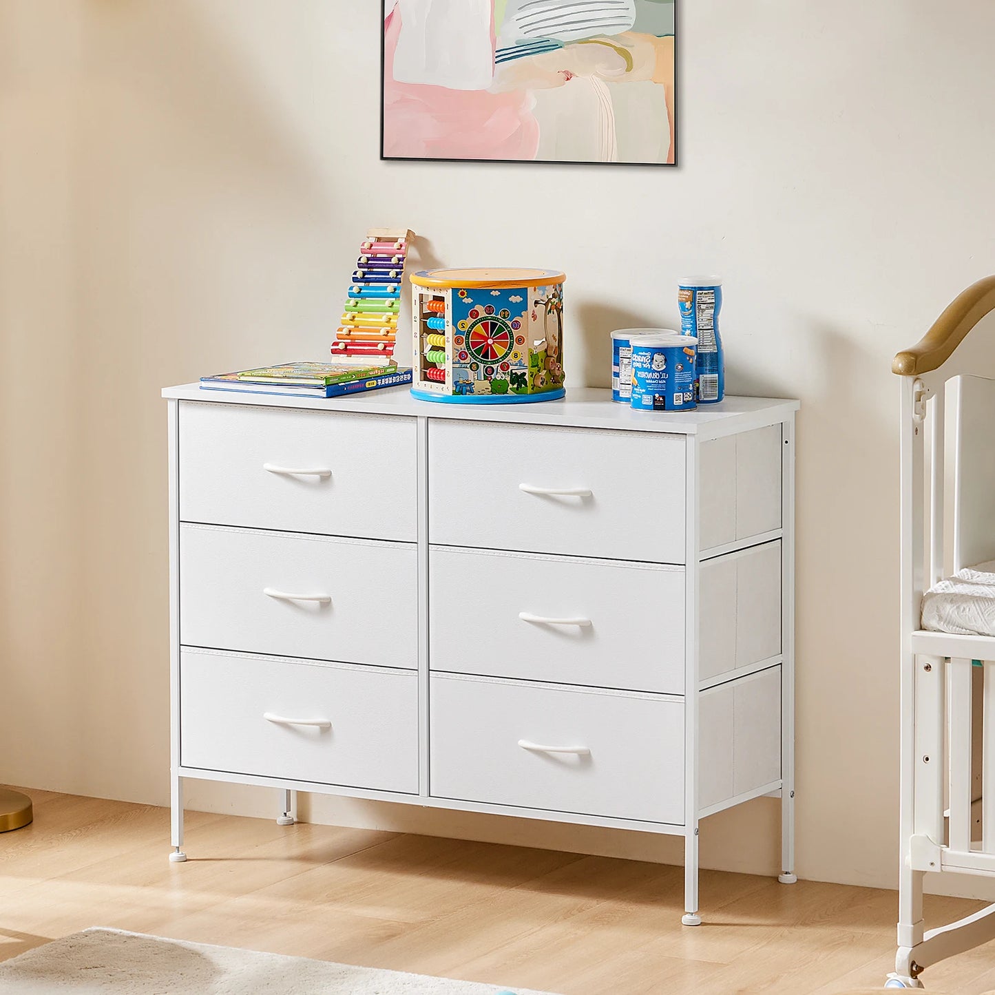 Fabric Drawer Nightstand