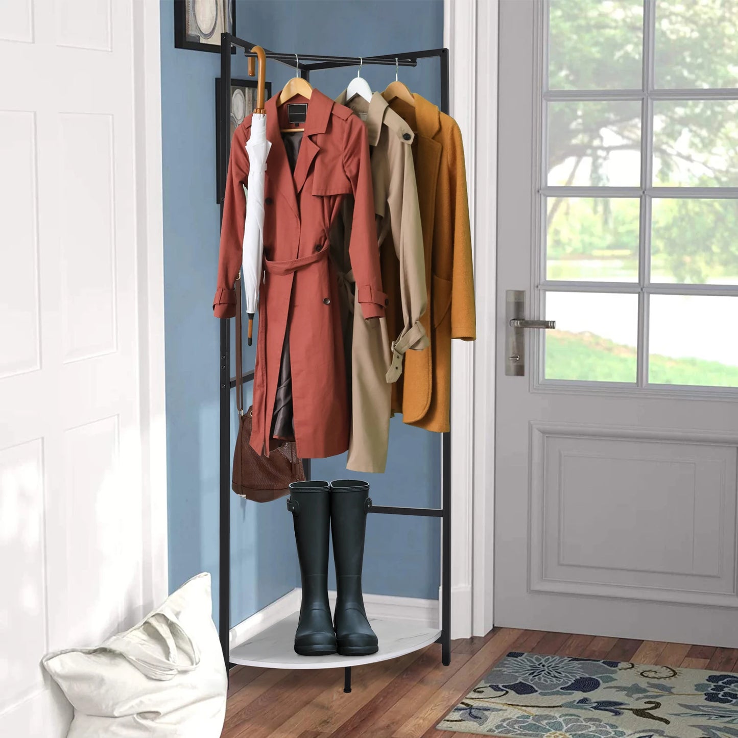 Corner Hall Tree Rack