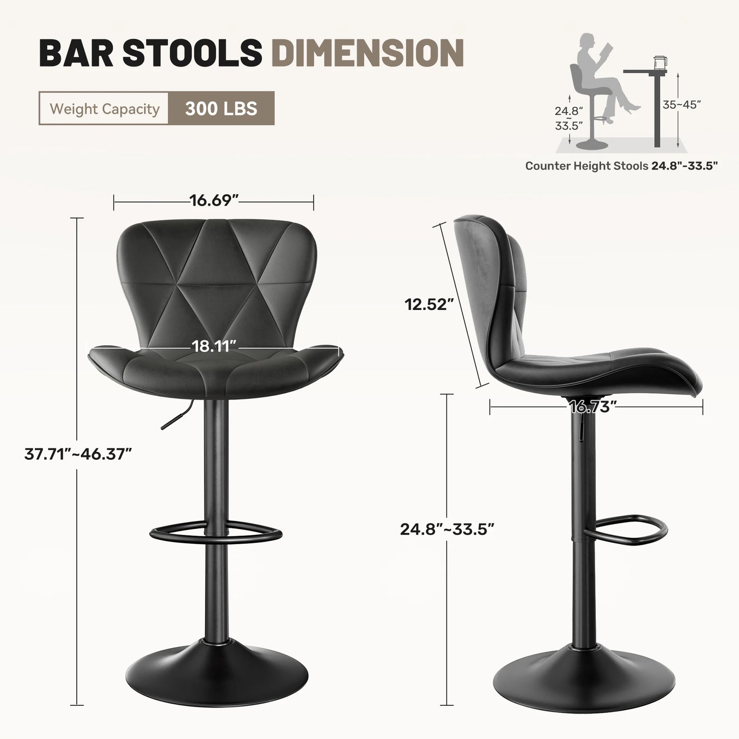 Adjustable Swivel Bar Chairs