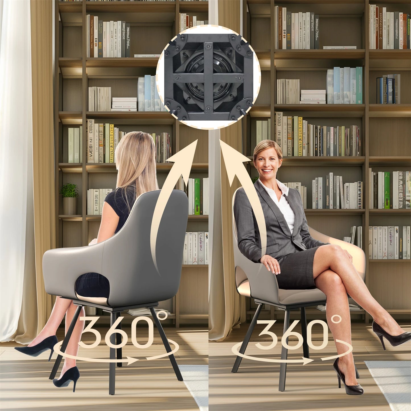Swivel Dining Chairs Set of 2