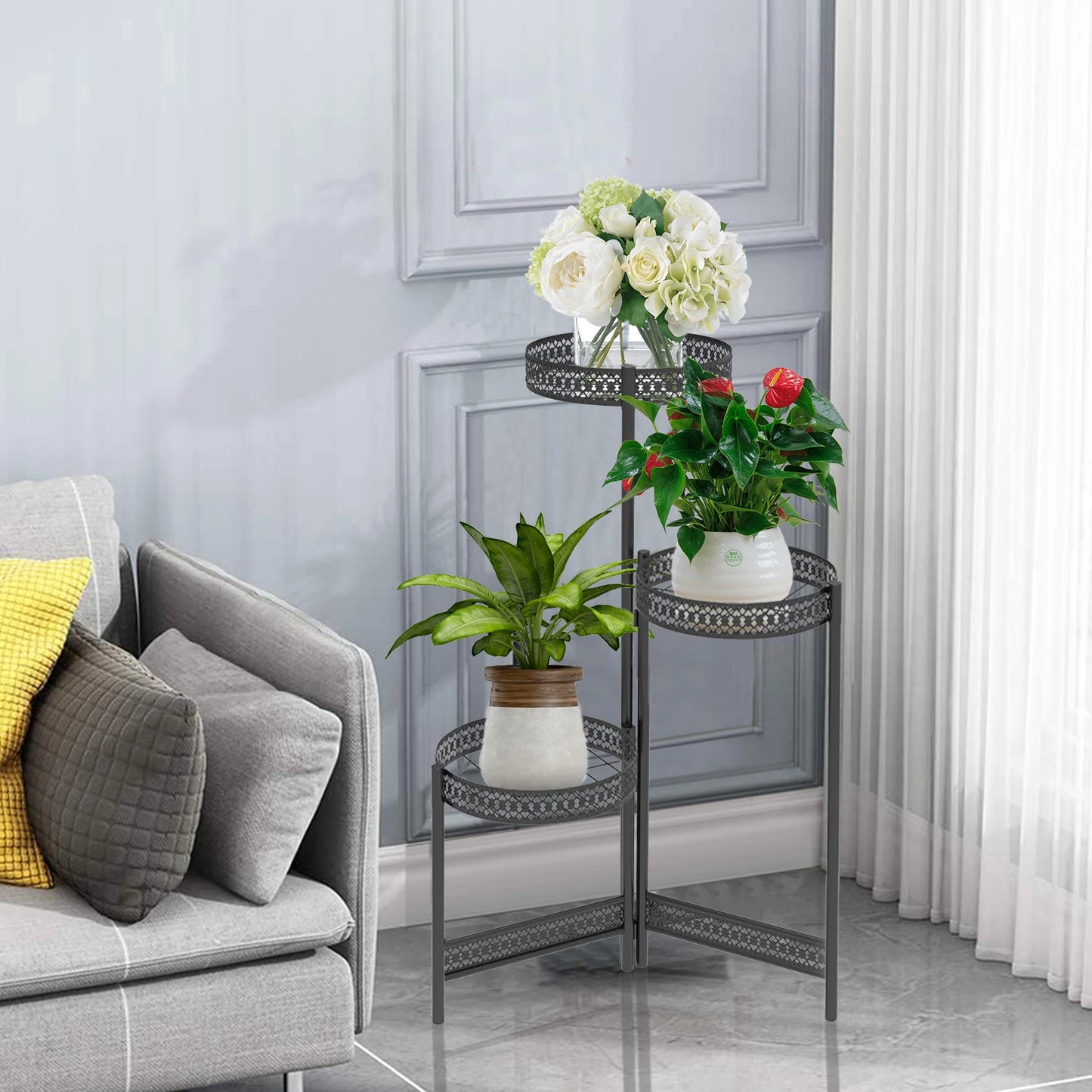 4‑Tier Metal Plant Stand