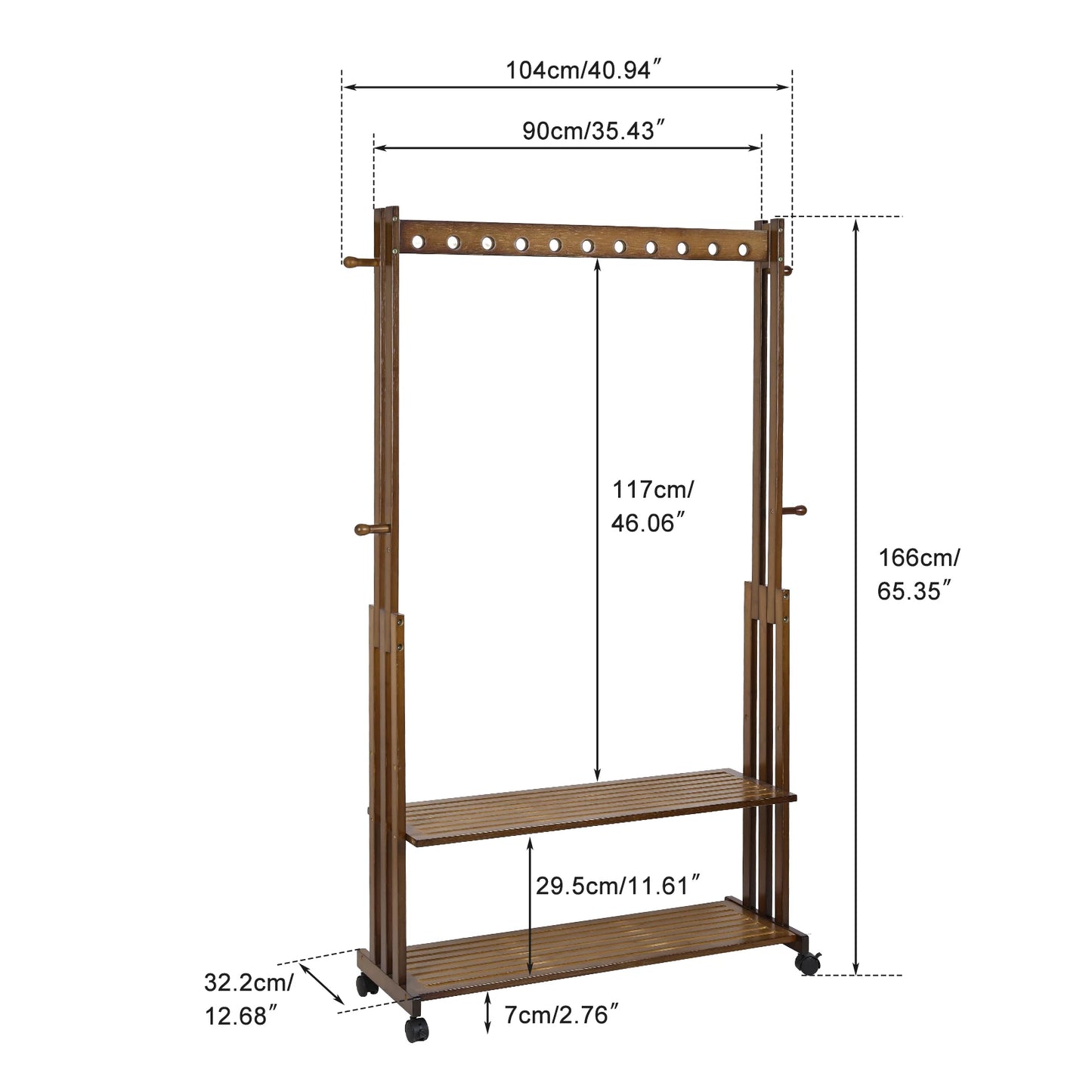 Vintage Bamboo Clothes Rack