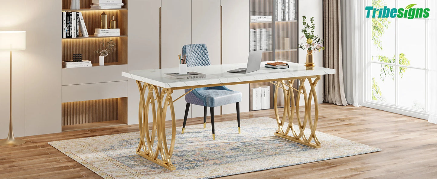 Gold-Leg Work Desk