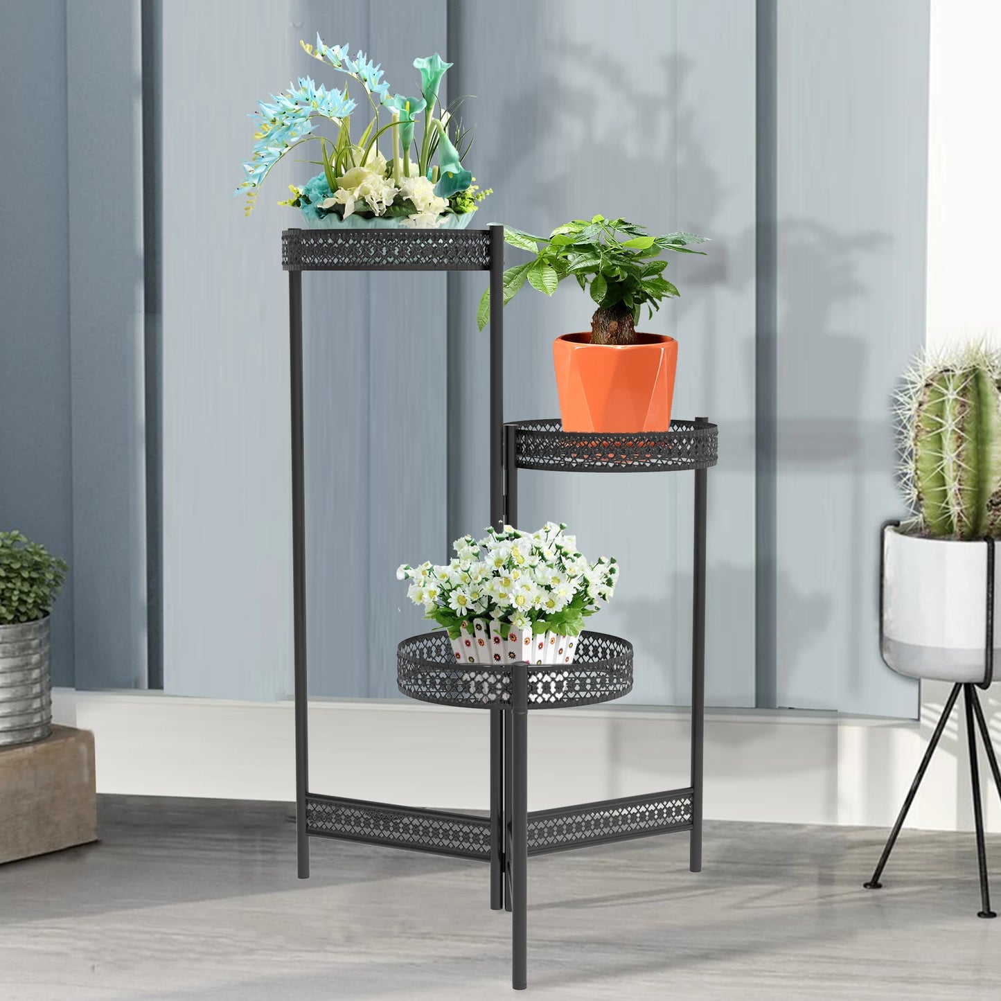 4‑Tier Metal Plant Stand