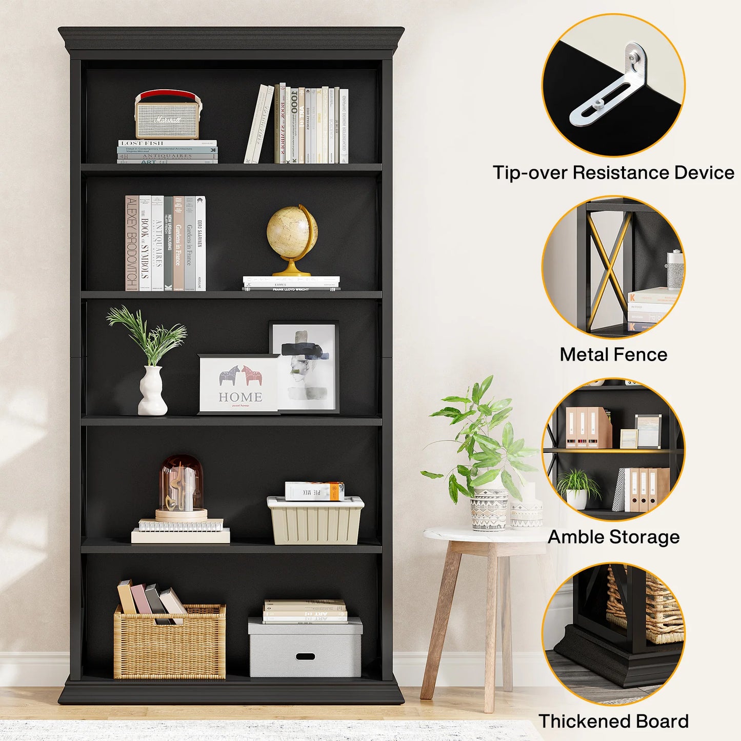 Industrial X-Frame Bookcase