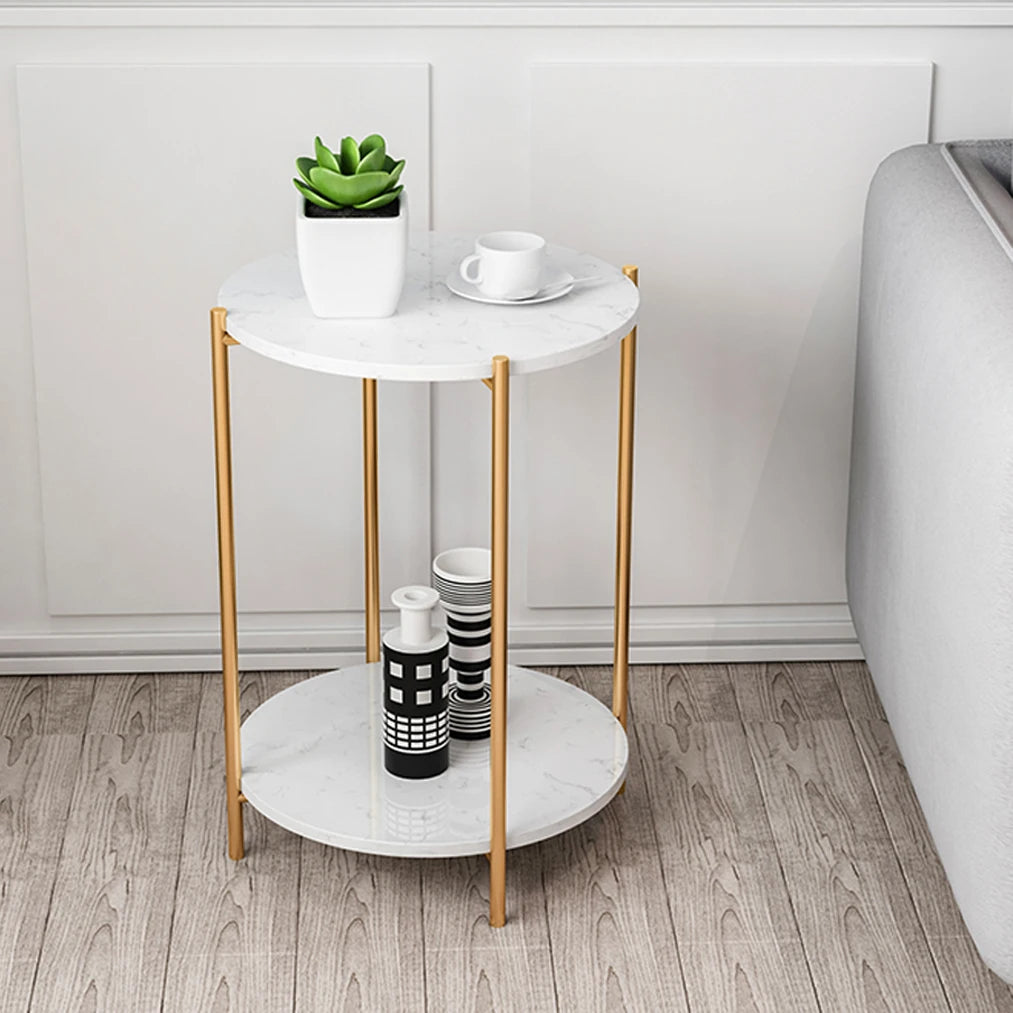 Round Marble Nesting Side Table