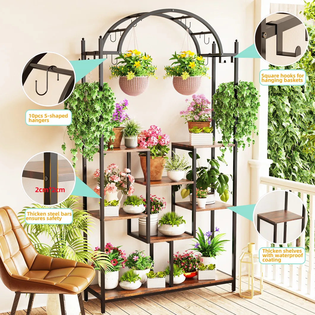 Arched Metal Plant Stand