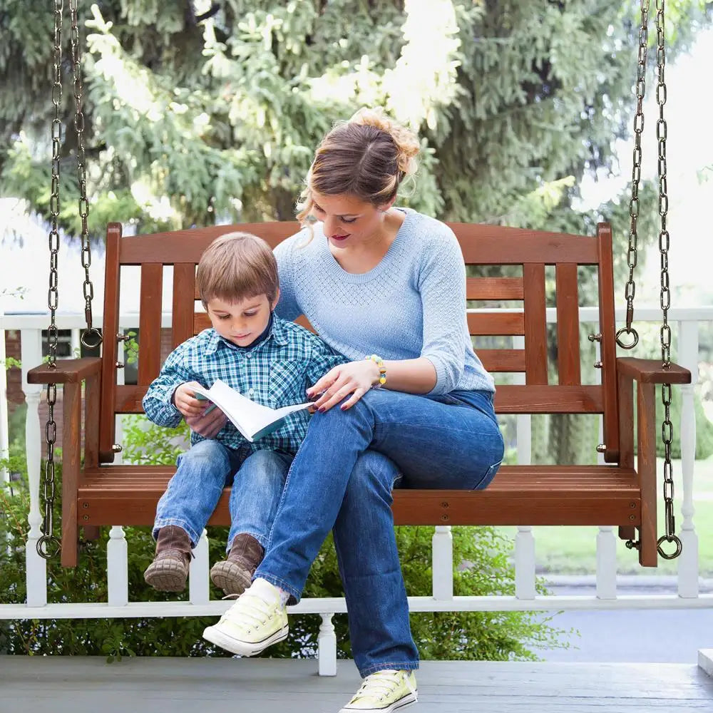 Wooden Porch Swing Bench