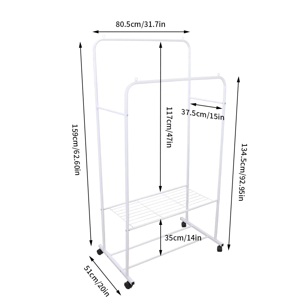 Double Clothes Rail Rack