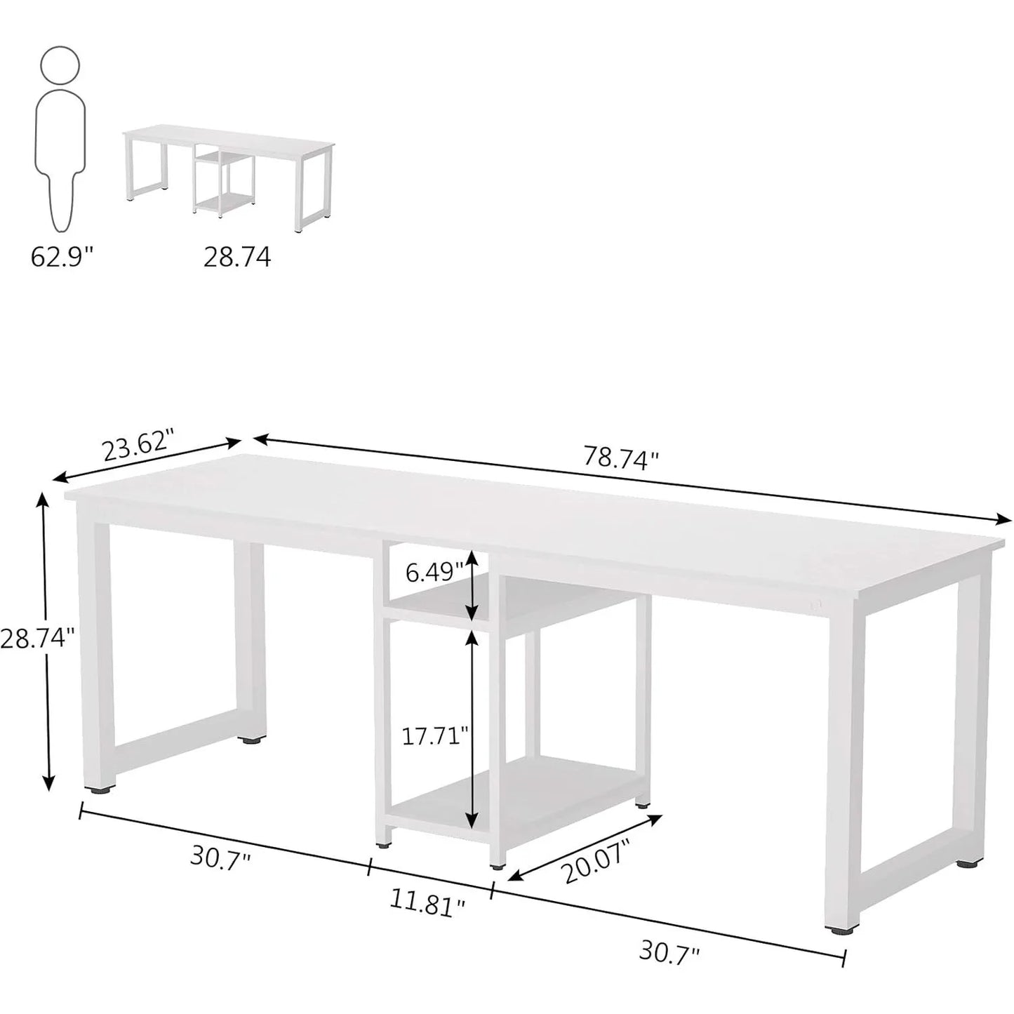 Dual Workstation Desk