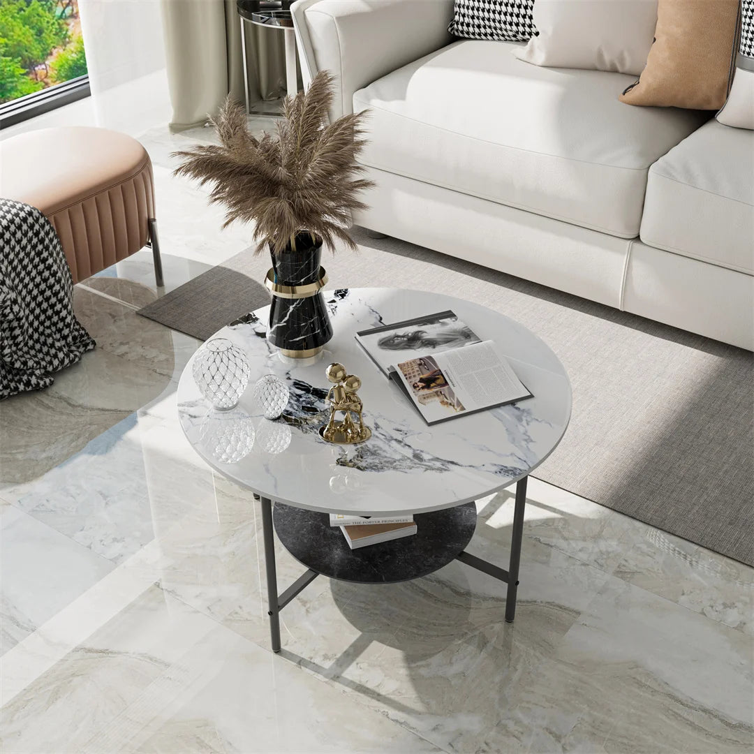 Round Double-Layer Coffee Table