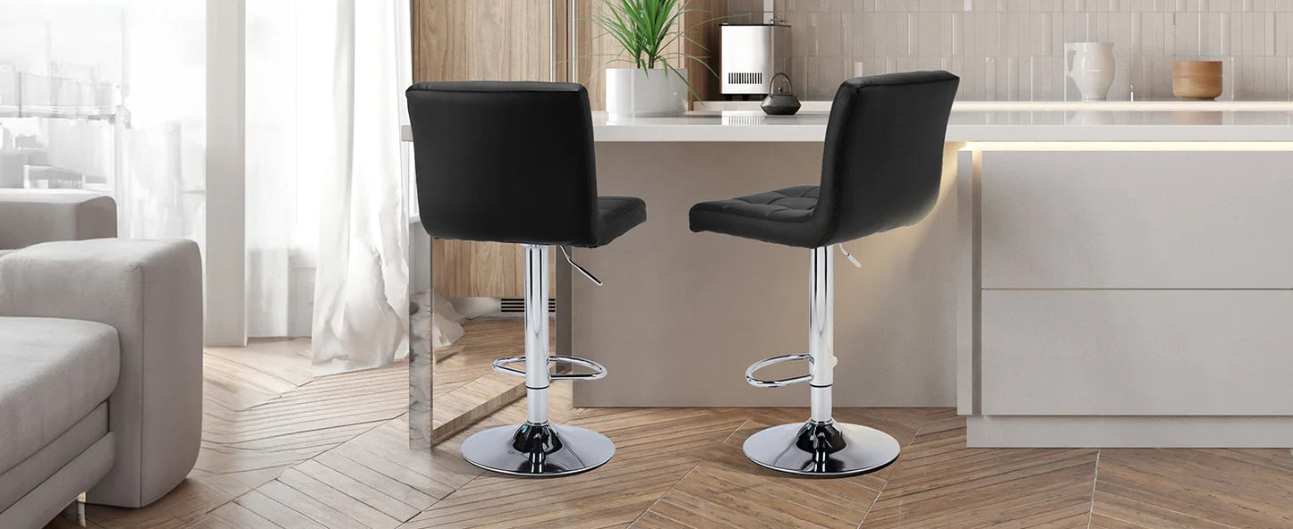 Leather Bar Stools Set of 2