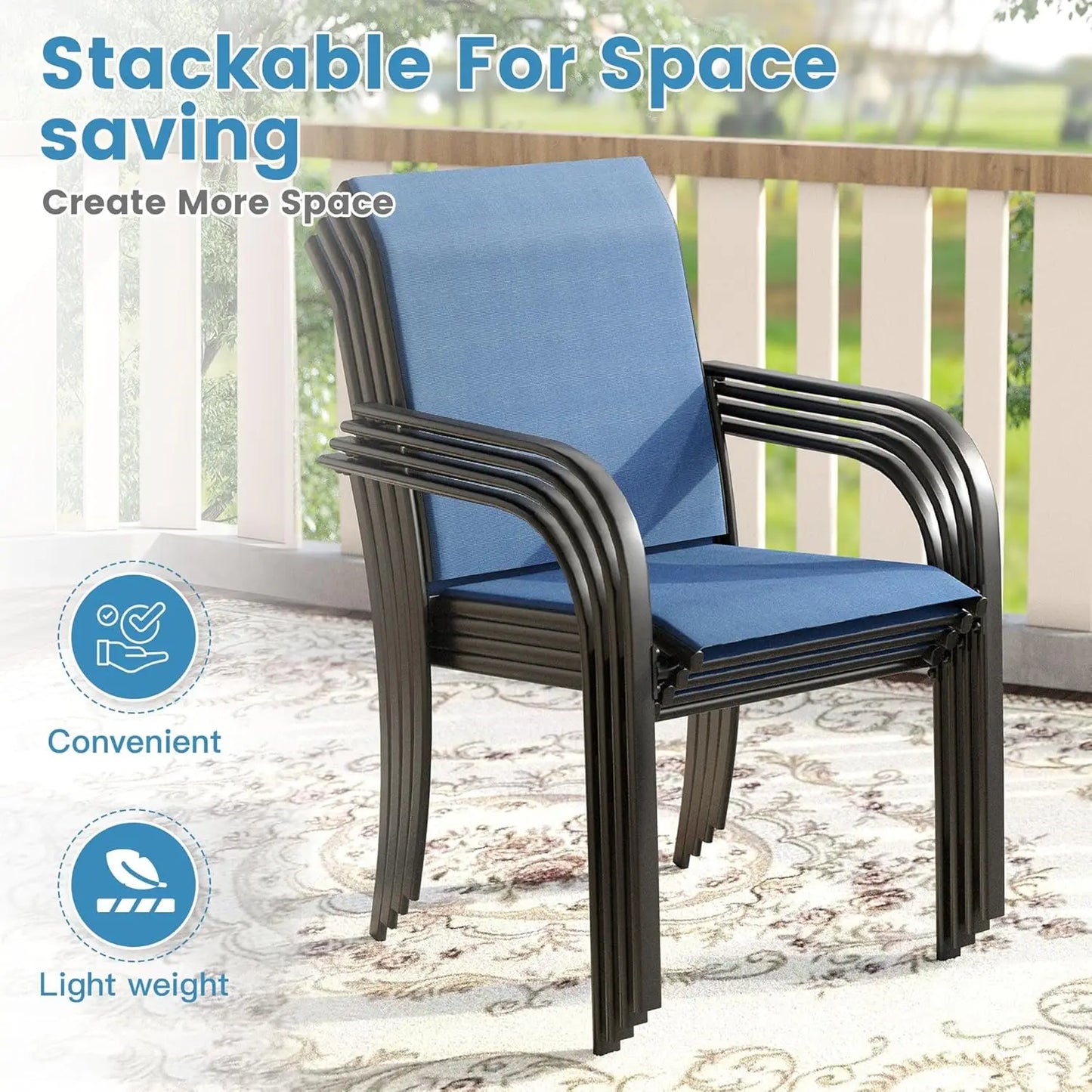 Black Patio Dining Set