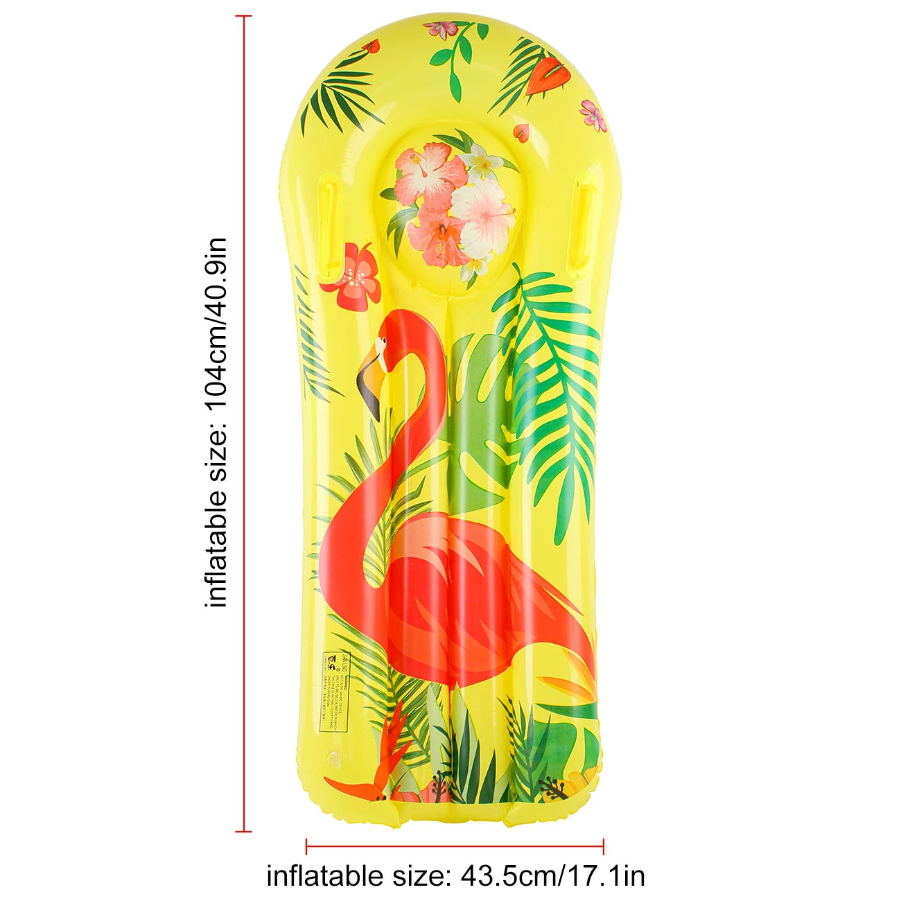 Thickened Yellow Surfboard with Safety Handle