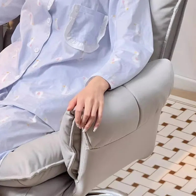 Ergonomic White Office Chair with Footrest