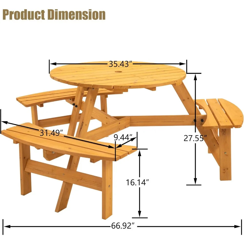 6‑Person Picnic Table