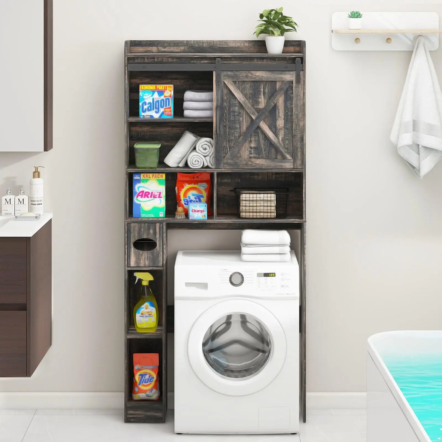 Wooden Over the Toilet Storage Cabinet