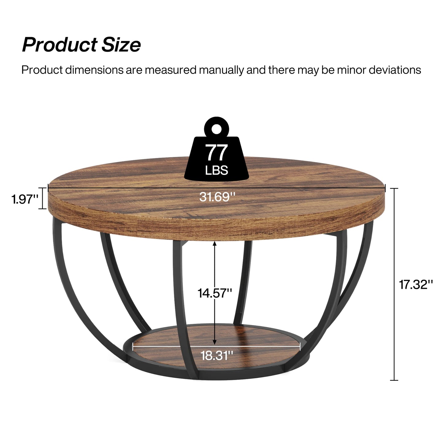 31.7″ Round Coffee Table