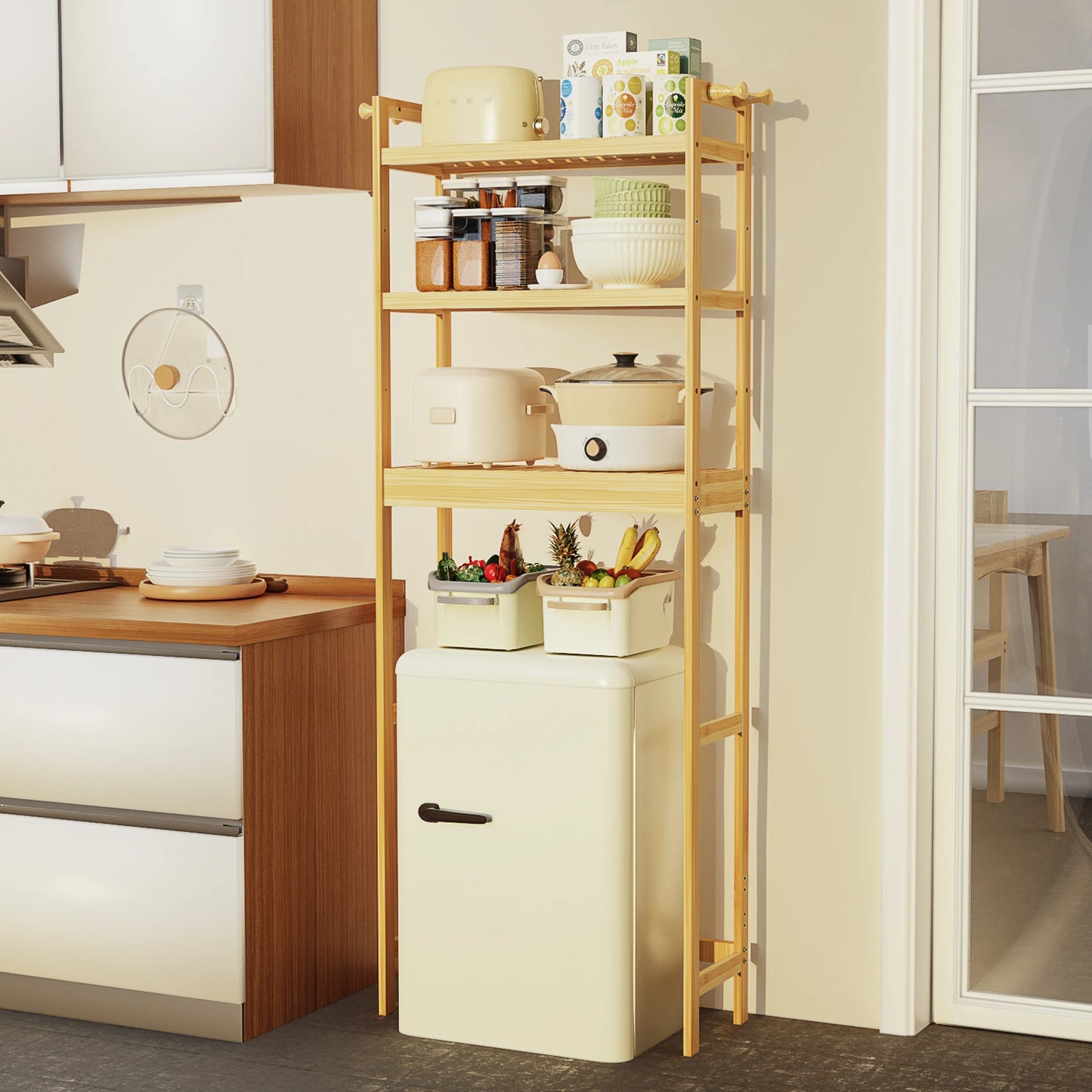 Bamboo Over Toilet Shelf Rack – 3-Tier Bathroom Storage Organizer