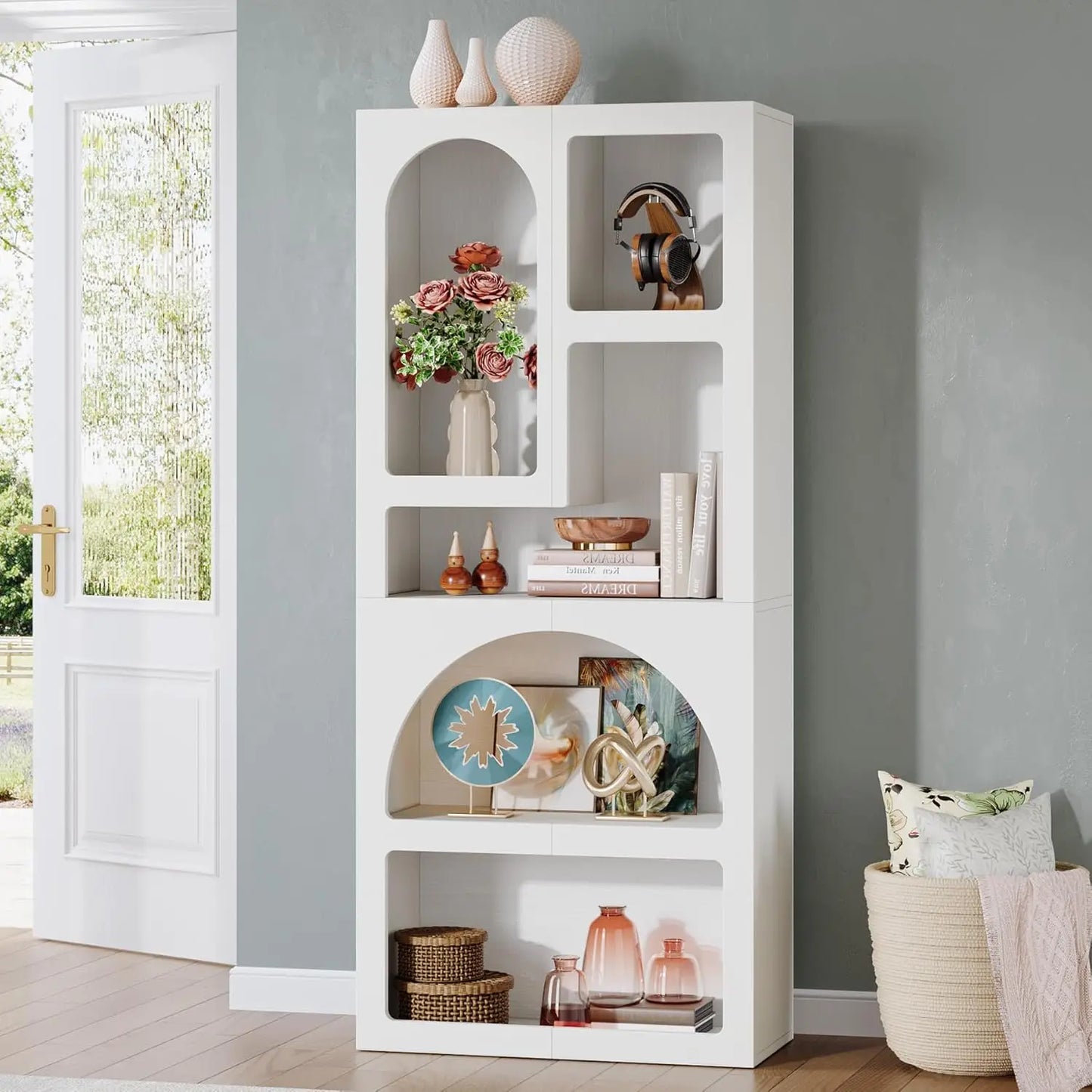 Geometric Arched Bookcase