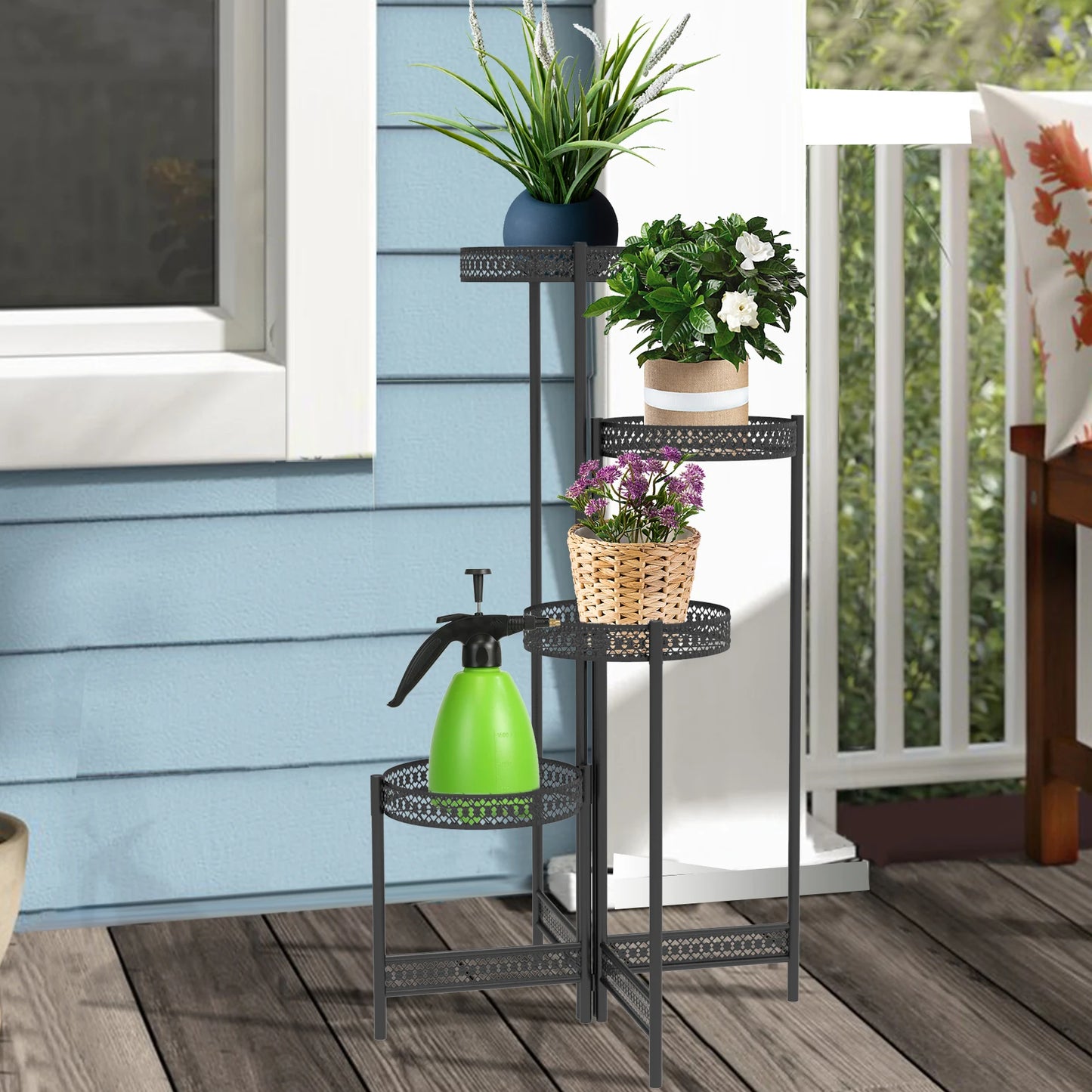 4‑Tier Metal Plant Stand