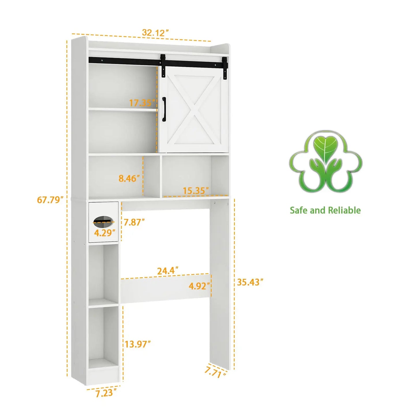 Wooden Over the Toilet Storage Cabinet