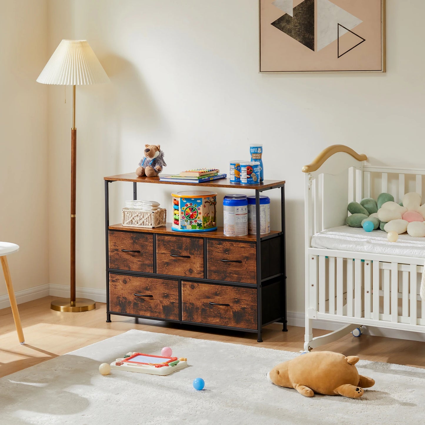 5-Drawer Shoe Cabinet TV Stand
