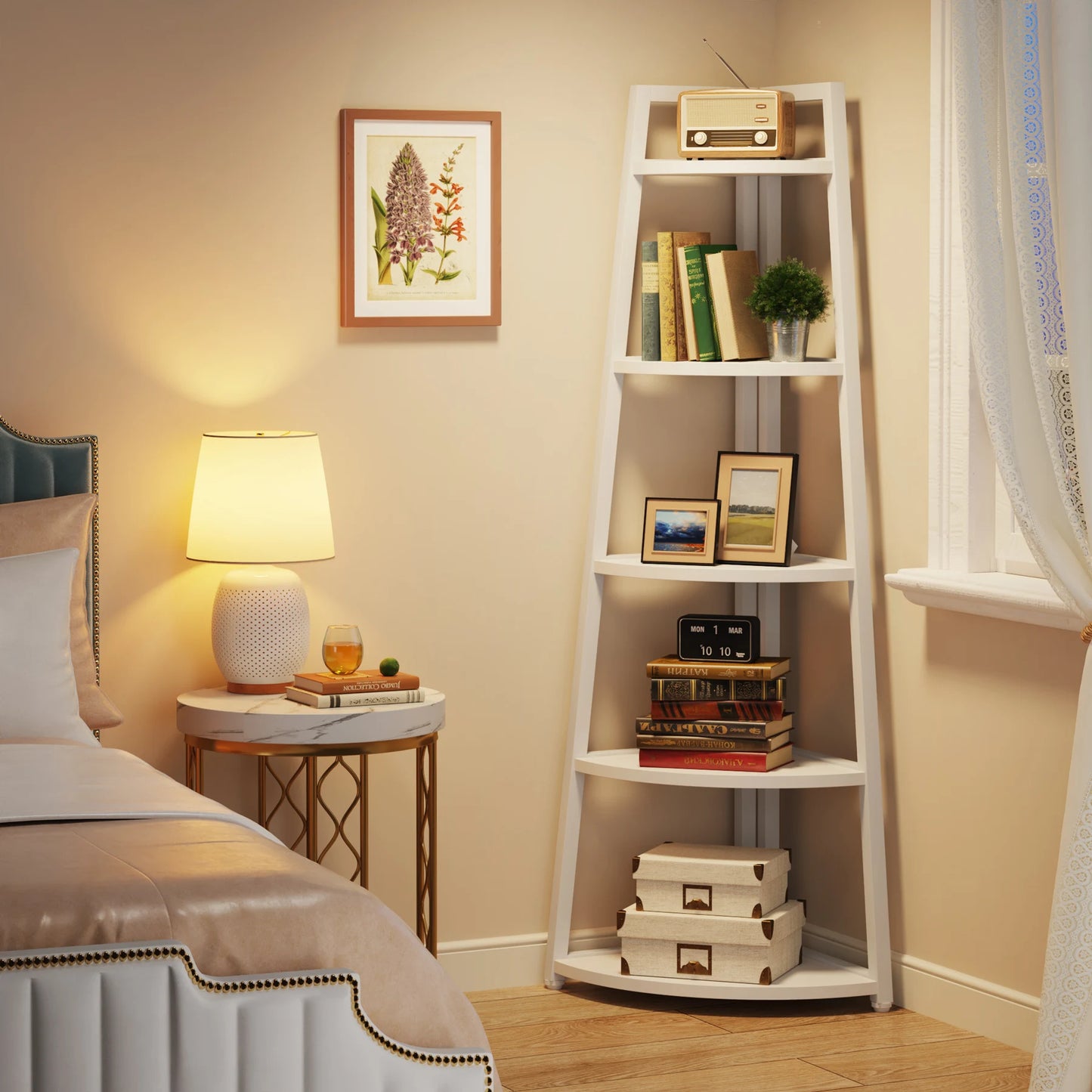 Corner Ladder Bookcase