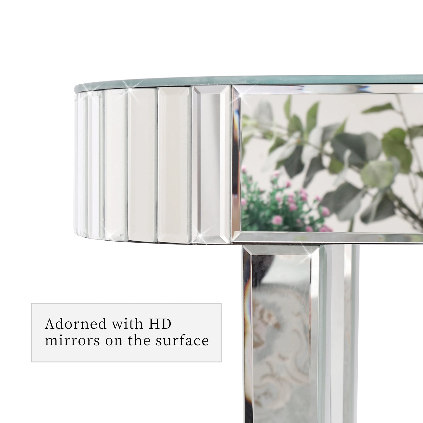 Silver Mirrored Console Table