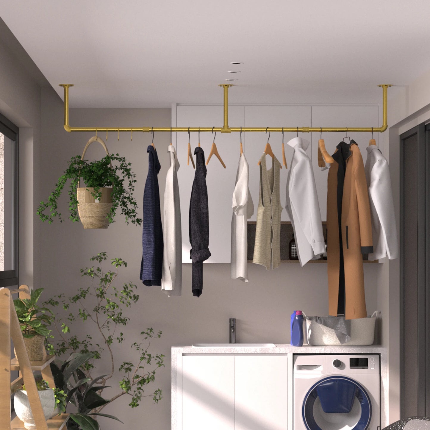 Industrial Pipe Clothes Rack