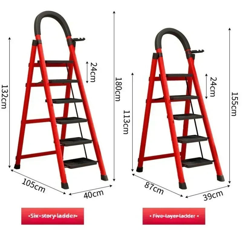 Foldable Carbon Steel Ladder