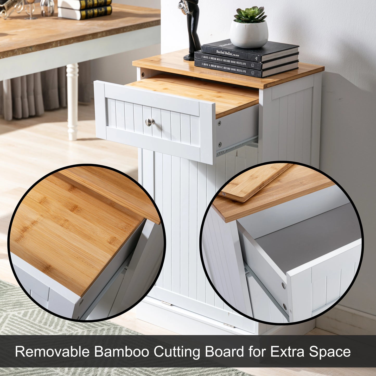 Single Trash Cabinet Tilt Out Freestanding