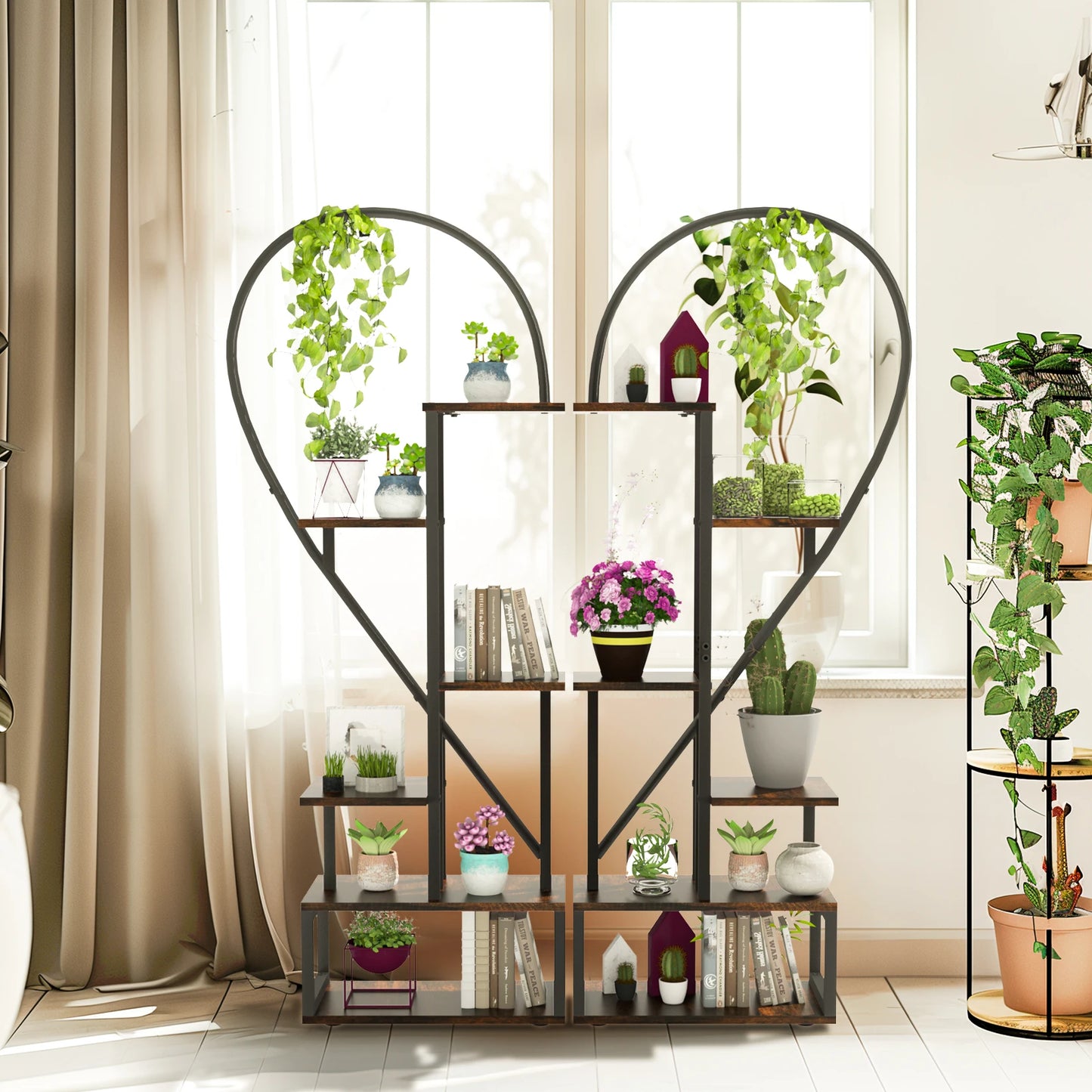 Heart-Shaped Plant Stand