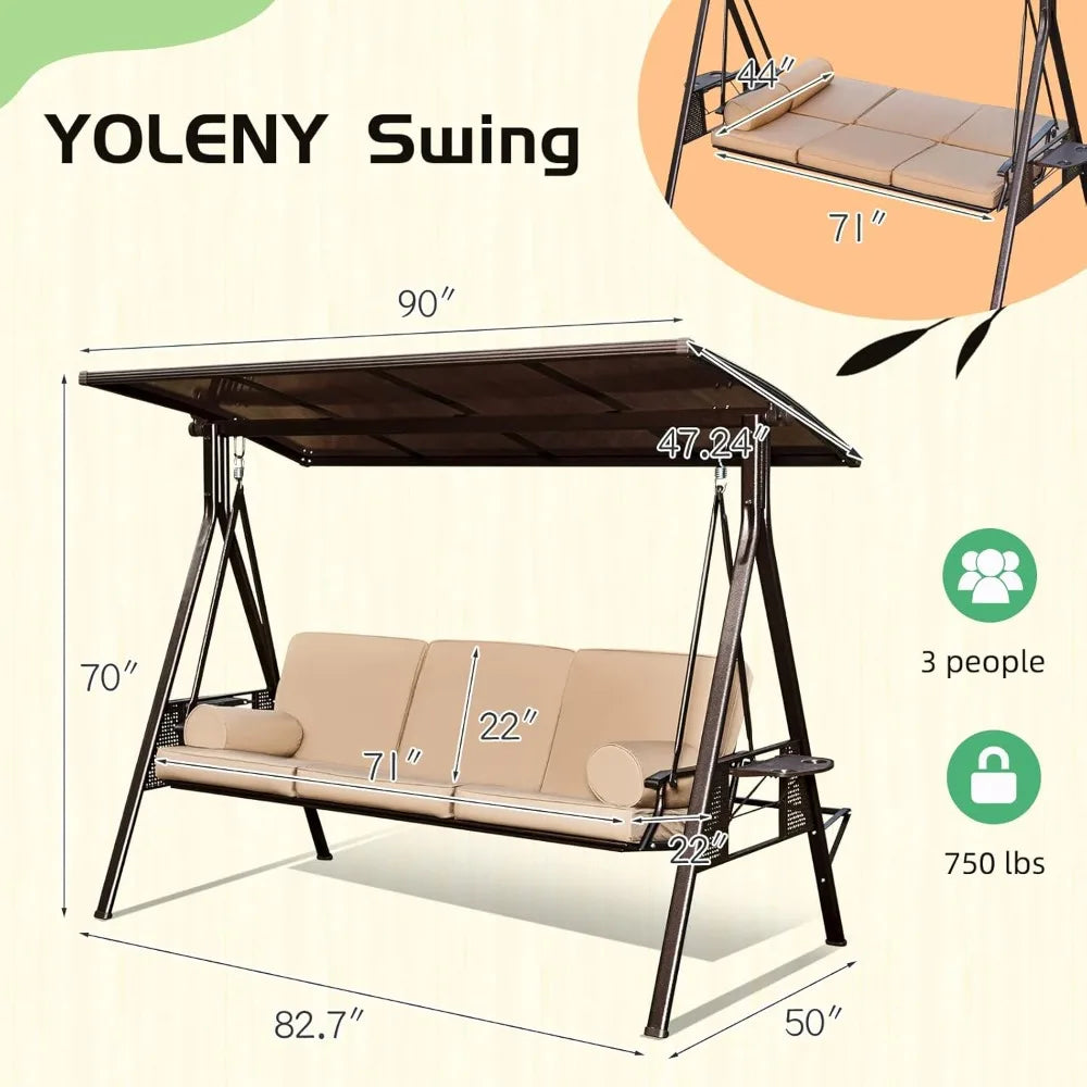 3‑In‑1 Porch Swing