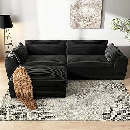 Black Cloud Sectional Sofa