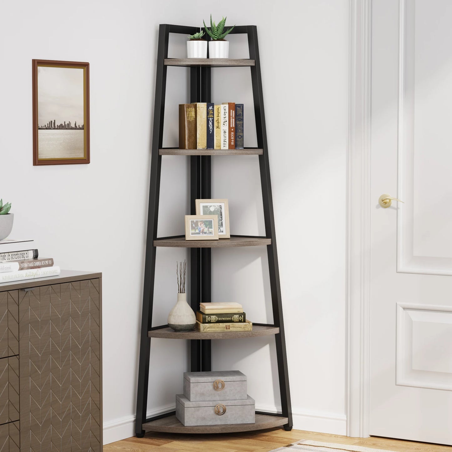 Corner Ladder Bookcase